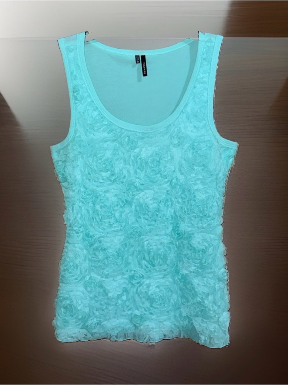 Maurices Women’s Aqua Rosette Sleeveless Tank-S-EC
